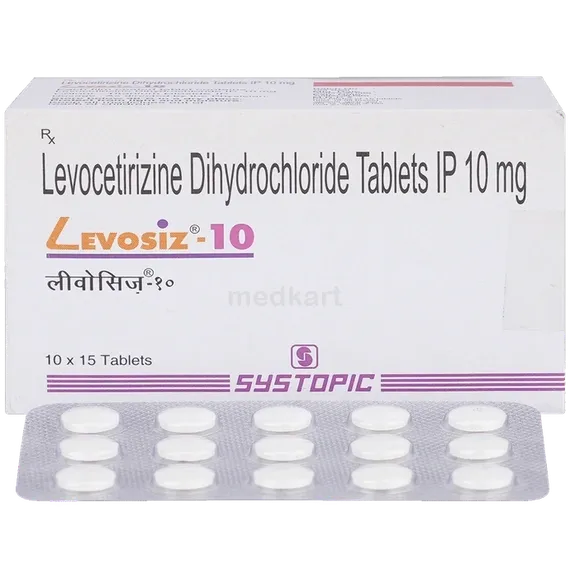 levosiz 10mg tablet 15's